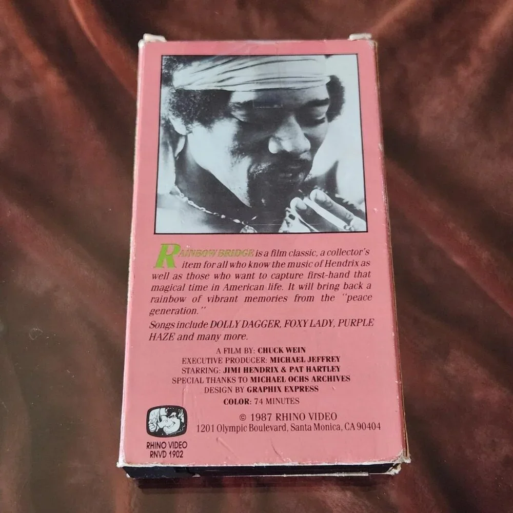 Rainbow Bridge ft. Jimi Hendrix - 1987 - VHS tape. Rhino Video
